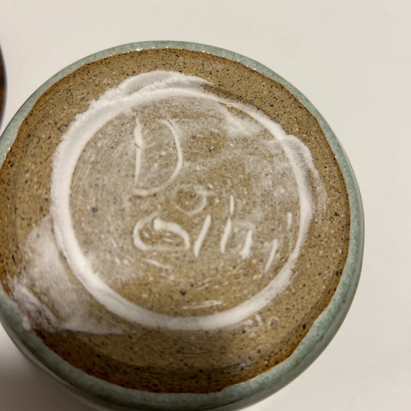 Vtg Hand Crafted Studio Art Pottery Pot/Bowl, Glazed Stoneware Signed D.Grim - Picture 6 of 6